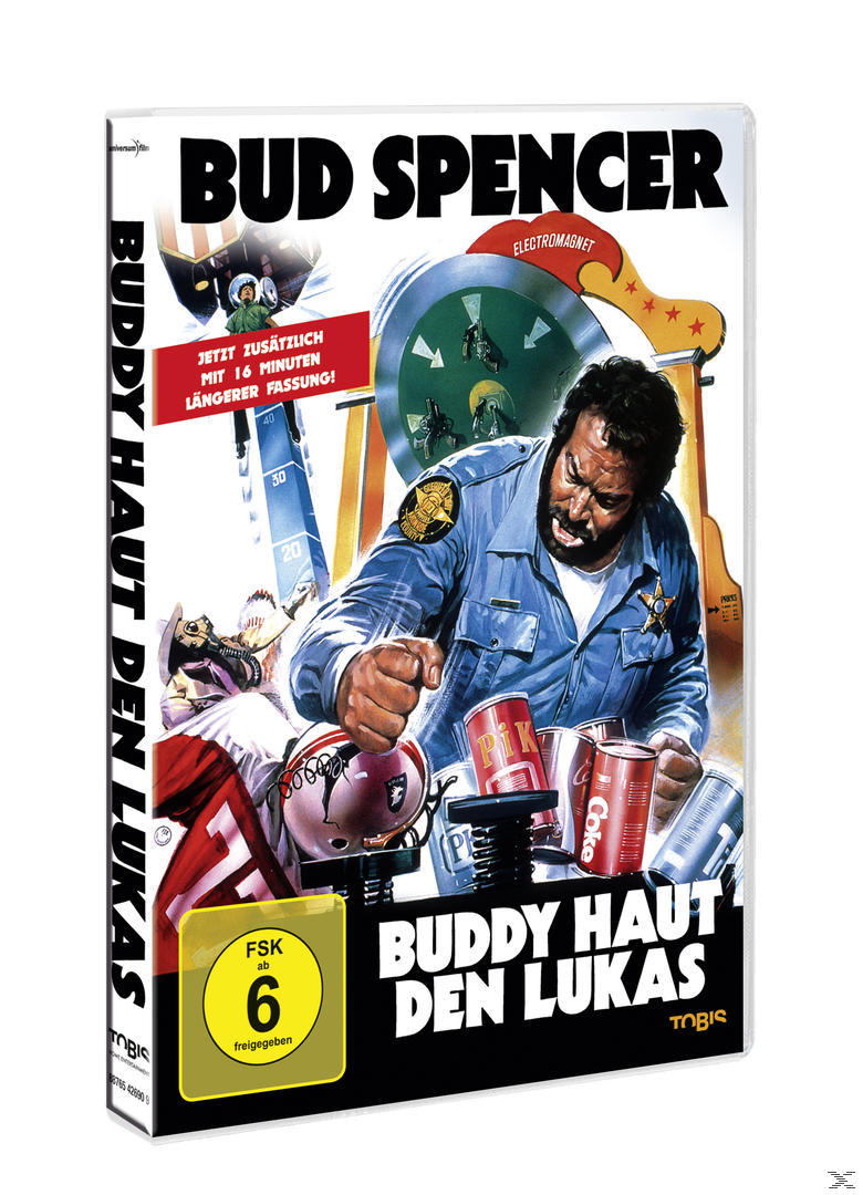 DVD-Cover "Bud Spencer". Ein Mann in Polizeiuniform, mit Text und einem Logo.