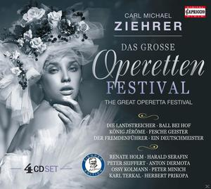 CD-Cover mit einer Frau in weißem Kleid und Kopfschmuck. Text auf dem Cover: Das Grosse Operetten Festival.