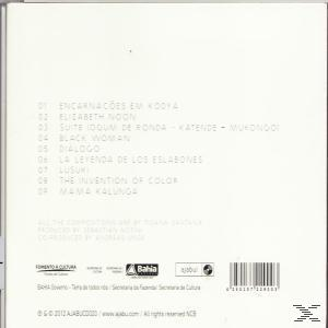 Rückseite der CD. Titelliste, Text in Weiß und ein Barcode unten.