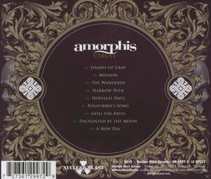Album-Rückseite mit Titelliste, verziertem Design und Text. Verfügt über eine dunkle Farbpalette und Schädelbilder.