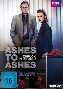 DVD-Cover. Zwei Personen, Ashes to Ashes und Text auf Deutsch.