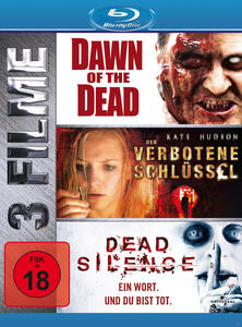 Blu-ray-Filmcover mit drei Horrortiteln und einer Altersfreigabe von '18'.