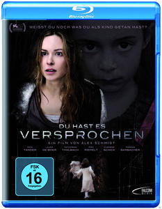 Blu-ray-Cover mit einer Frau und einem Mädchen, Titel 'Du hast es Versprochen'.