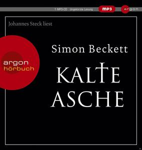 Ein Buchcover mit dem Titel Kalte Asche und Autor Simon Beckett.