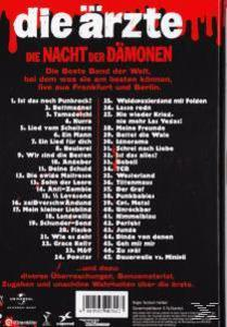 Rückseite der CD. Das Ärzte-Album. Titel sind aufgelistet. Roter und schwarzer Hintergrund.