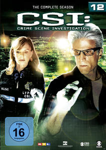 CSI: Tatort DVD-Cover. Zwei Schauspieler, eine Frau und ein Mann, mit Stadtkulisse.