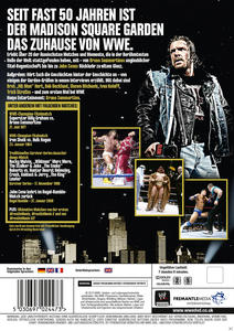 DVD-Cover einer Wrestling-Veranstaltung mit einem Wrestler rechts und Veranstaltungsbildern.