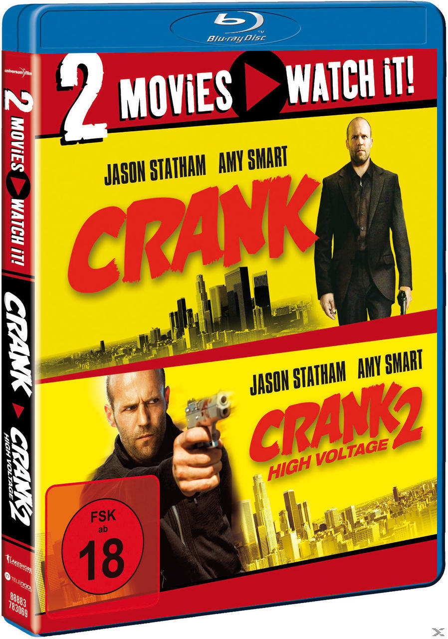 Blu-ray-Cover für Crank und Crank 2, mit Jason Statham und Amy Smart.