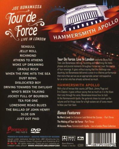 DVD-Cover, Joe Bonamassa, Tour de Force, Live in London, Hammersmith Apollo, DVD-Details.