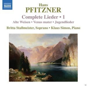Albumcover von Hans Pfitzner. Der Titel lautet 'Complete Lieder'. Zwei Personen sind in einem Boot.