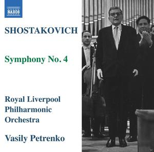 CD-Cover mit einem Schwarzweißfoto eines Mannes im Anzug mit anderen Personen, mit dem Titel 'SHOSTAKOVICH'.