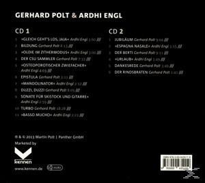 CD-Rückseite mit Text und Titeln auf schwarzem Hintergrund.