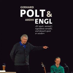 Cover eines Musikalbums von Gerhard Polt & Ardi Engl. Zwei Männer auf der Bühne, einer zeigt.