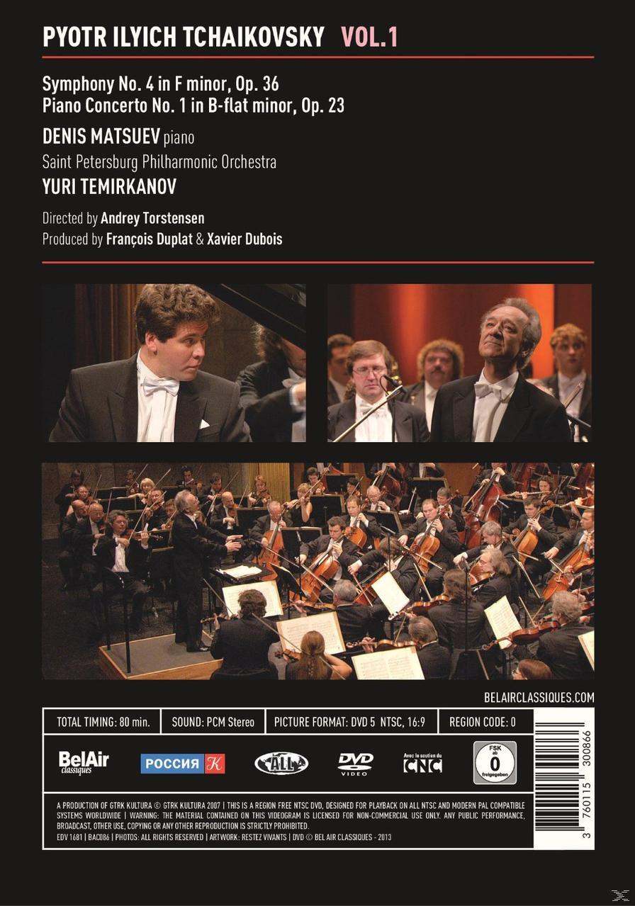 DVD-Rückseite mit einer Gruppe von Orchestermitgliedern und Solisten. Musikpartitur.