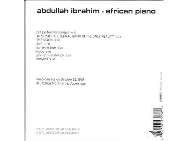 Thumbnail - Abdullah Ibrahim, Dollar Brand Duo - African Piano (CD)