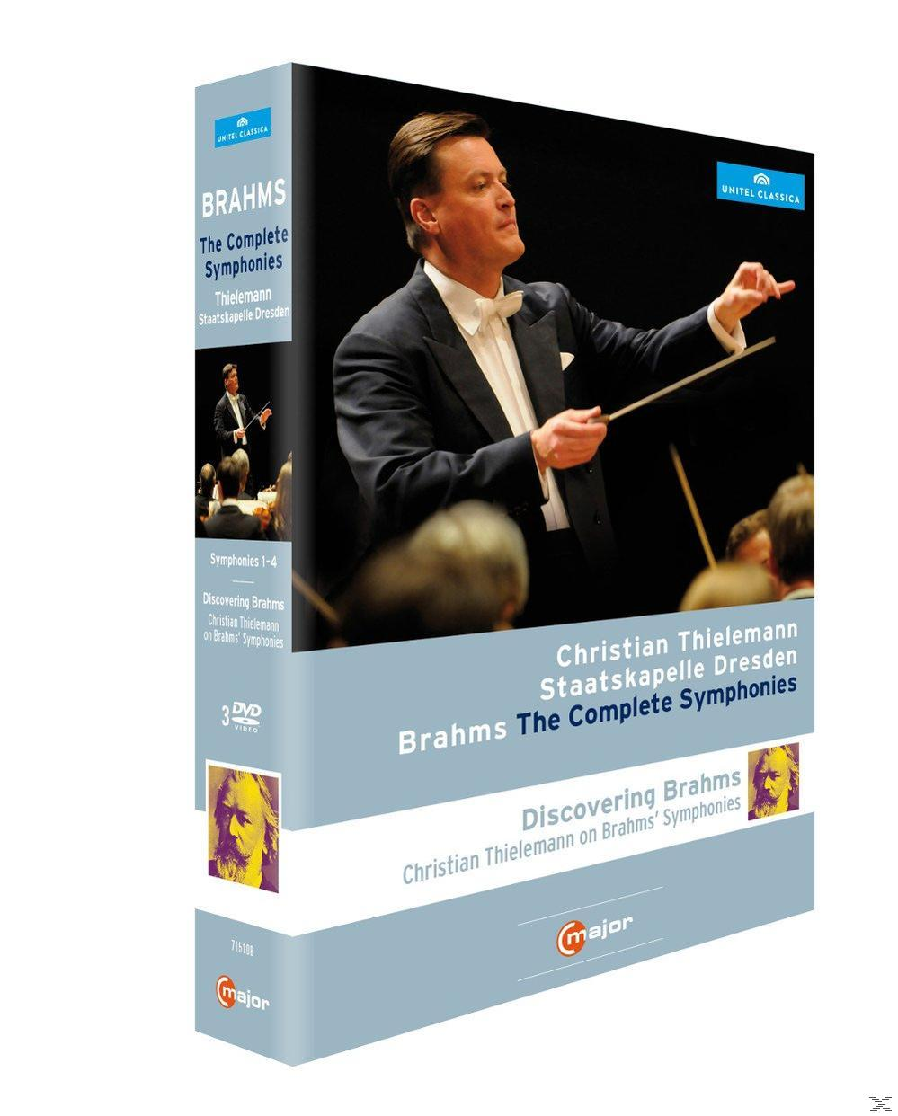 DVD-Hülle: Mann dirigiert Orchester, Text: Brahms The Complete Symphonies.