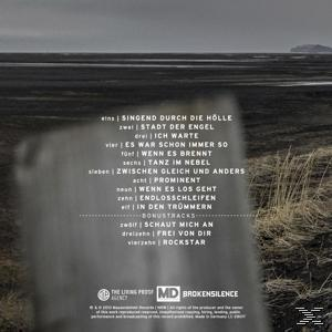Album-Rückseite. Text auf Deutsch, Titelliste und verschwommenes Landschaftsbild.
