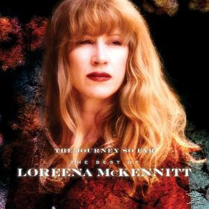 Albumcover für 'The Journey So Far - The Best of Loreena McKennitt', mit dem Gesicht einer Frau.