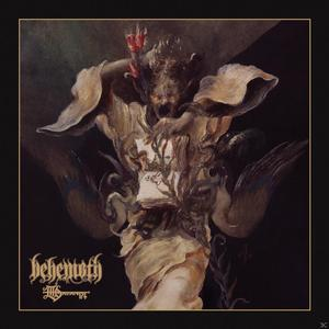 Albumcover-Kunst mit einer dämonenartigen Figur mit Flügeln. Schwarzer Hintergrund, Behemoth-Logo unten.