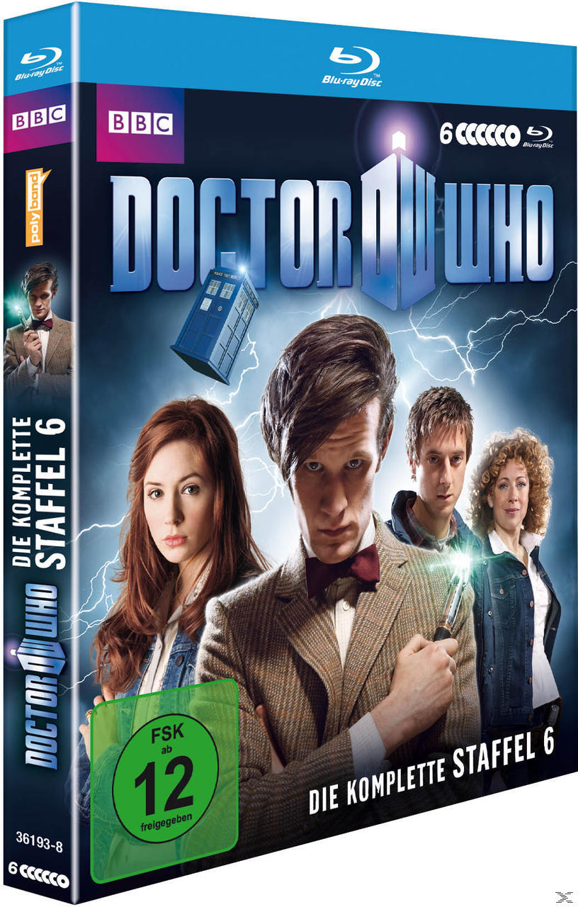 DVD-Box mit Doctor Who-Besetzung, Titel und dunklem, stürmischem Hintergrund.