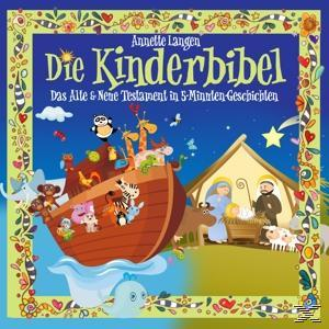 Albumcover: Kinderbibel mit einem Boot voller Tiere, einer Krippenszene und einem Blauwal.