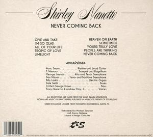 Shirley Nanette - Never Coming Back  - (CD)