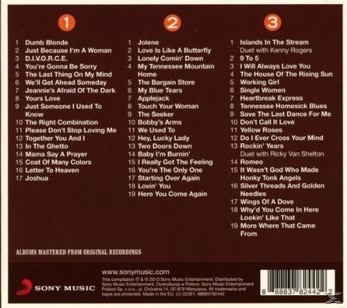 Album-Rückseite mit Titellisten über drei Spalten und einem Sony Music-Logo und einem Barcode.
