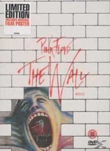DVD-Cover von Pink Floyds 'The Wall'. Eine Ziegelmauer mit einem sich öffnenden Mund. Der Titel ist rot geschrieben.