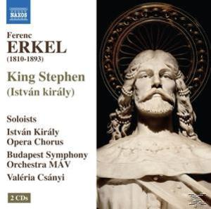 Albumcover mit einer Büste eines Mannes. Der Künstler ist Ferenc Erkel. Der Hintergrund ist Gold.