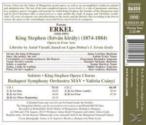 Ein CD-Cover mit Text über eine Oper. Das Cover ist grün mit Text und einem Barcode.