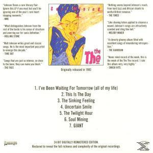 Albumcover von The The's Album 'Soul Mining'. Cartoon-Illustration einer rauchenden Frau.
