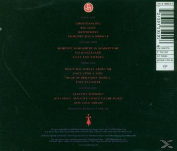CD-Rückseite mit Titelliste und Logo. Dunkelgrüner Hintergrund, roter und weißer Text.