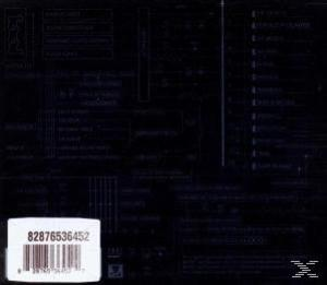 Rückseite. Dunkler Hintergrund. Technische Details und Barcode.