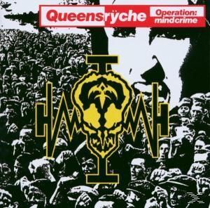 Albumcover mit Menge, Gesicht und den Worten Queensrÿche und Operation: Mindcrime.