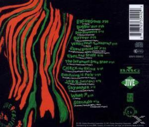 Albumcover: Abstrakter Körper mit roten und grünen Mustern, Titelliste rechts, schwarzer Hintergrund.