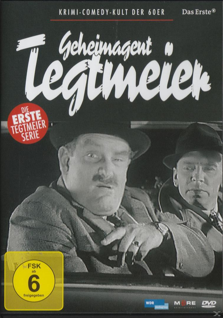 DVD-Cover, Schwarzweißfoto von zwei Männern. Text: 'Geheimagent Tegtmeier' in fetter Schrift.