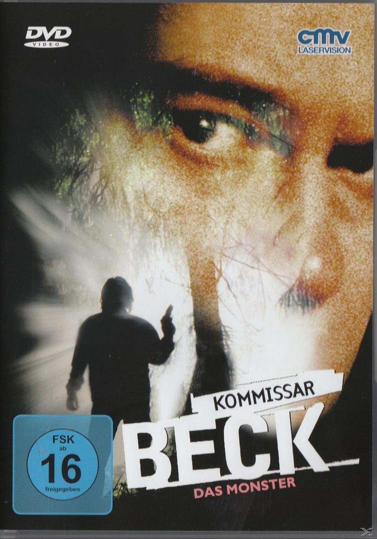 DVD-Cover: Ein Mann mit verschwommenem Gesicht. Titel: Kommissar Beck, Das Monster.
