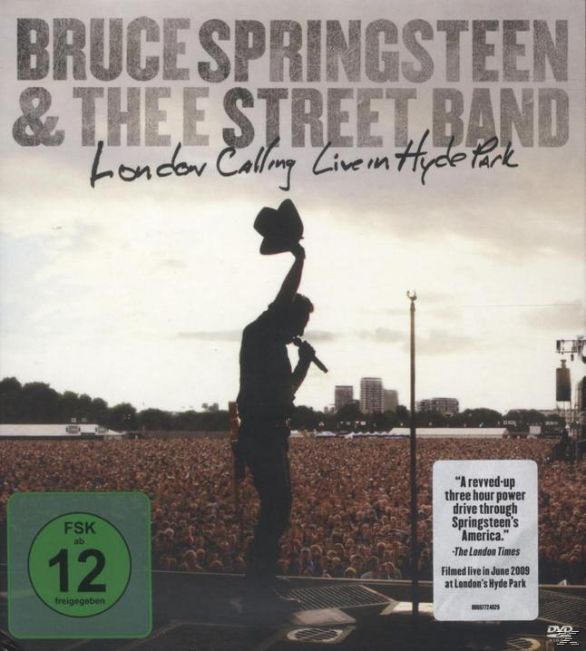 Bruce Springsteen DVD-Cover. Er ist auf der Bühne silhouettenhaft, hält einen Hut hoch. Publikum im Hintergrund.