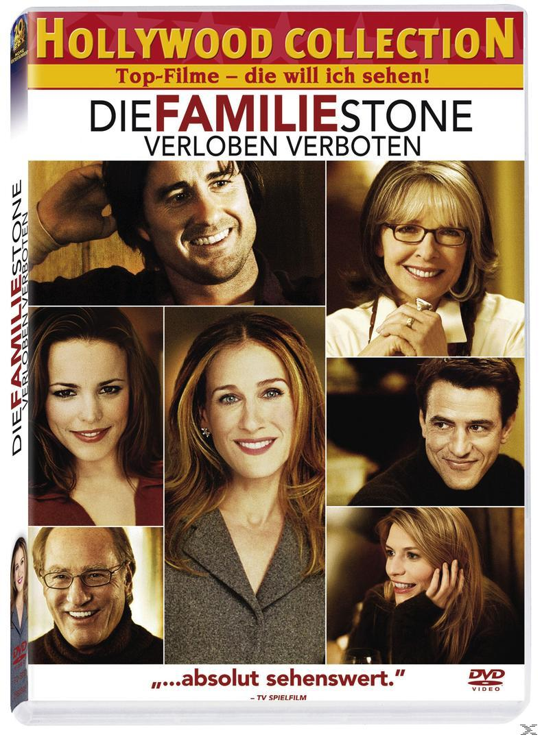 DVD-Cover von "Die Familie Stone". Auf dem Cover sind Gesichter mehrerer Personen abgebildet. Text: Die Familie Stone.