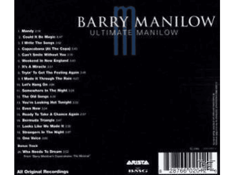 Thumbnail - Barry Manilow - ULTIMATE MANILOW (CD)