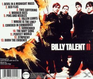 Album-Rückseite mit Bandfoto und Titelliste des Albums 'Billy Talent II'.