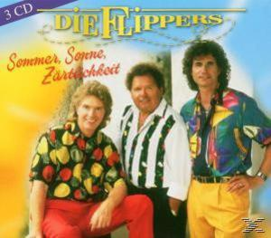 Albumcover mit drei Männern, Titel: Die Flippers. Text: Sommer, Sonne, Zärtlichkeit. Blauer Himmel im Hintergrund.