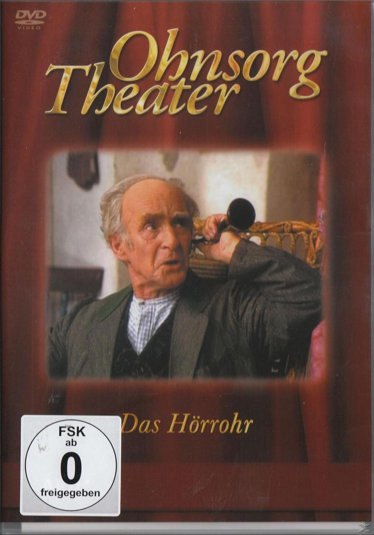 DVD-Cover: Ohnsorg Theater, Das Hörrohr. Ein älterer Mann telefoniert mit einem alten Telefon.