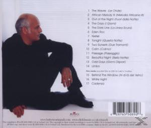 Rückseite einer CD-Hülle mit einem Mann und einer Titelliste.