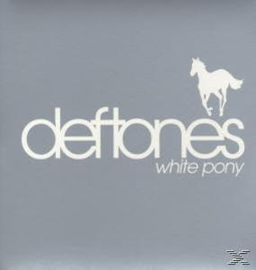 Albumcover: Weiße Pony-Silhouette auf hellgrauem Hintergrund. Der Bandname Deftones ist in Weiß gehalten.