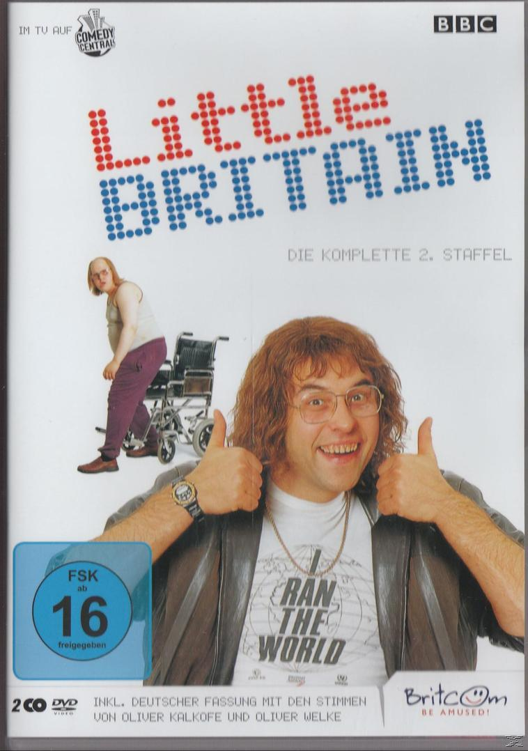 DVD-Cover: Little Britain. Zwei Männer, einer im Rollstuhl, und Text.
