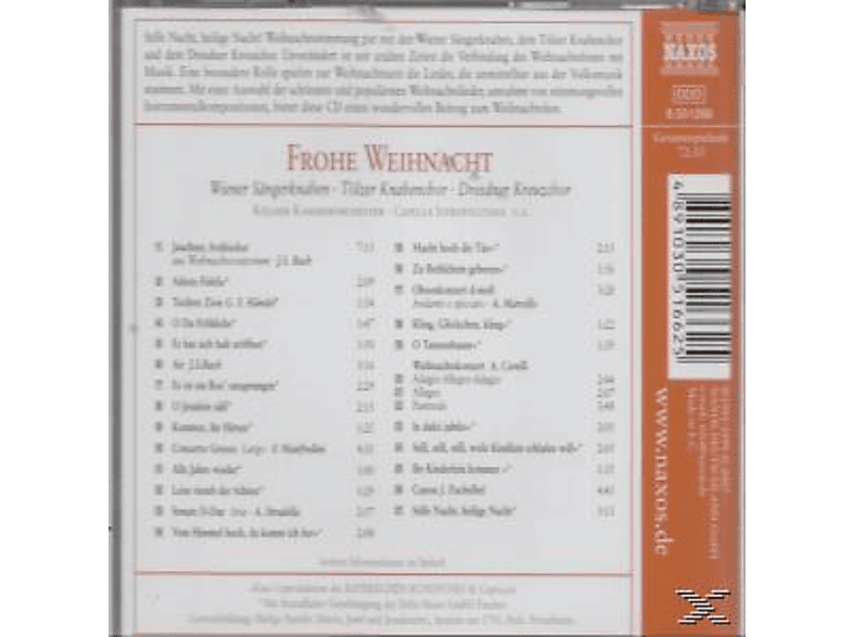 Thumbnail - WIENER SÄNGERKNABEN/TÖLZER KNABENCHOR/DRESDNER KREUZCHOR, Wiener Sängerknaben/Tölzer Knaben - Frohe Weihnacht (CD)
