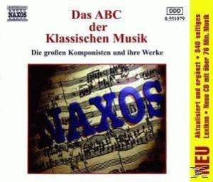 CD-Cover mit Noten und dem Wort 'NAXOS'. Gelber Streifen an der Seite mit Text.