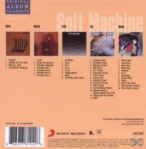 Rückseite einer Soft Machine CD mit Albumtracks und dem Sony Music Logo.
