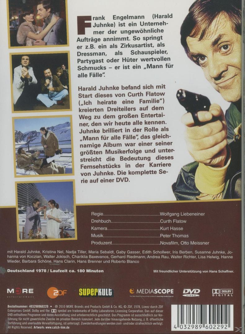 Ein Mann mit einer Pistole auf einem DVD-Cover, mit Bildern von anderen Schauspielern. Text auf Deutsch.